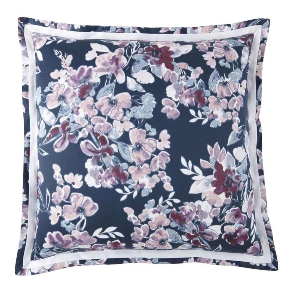 NEW Liz Claiborne Flora Floral Euro Pillow Sham in Blue (Size: 26" x 26")